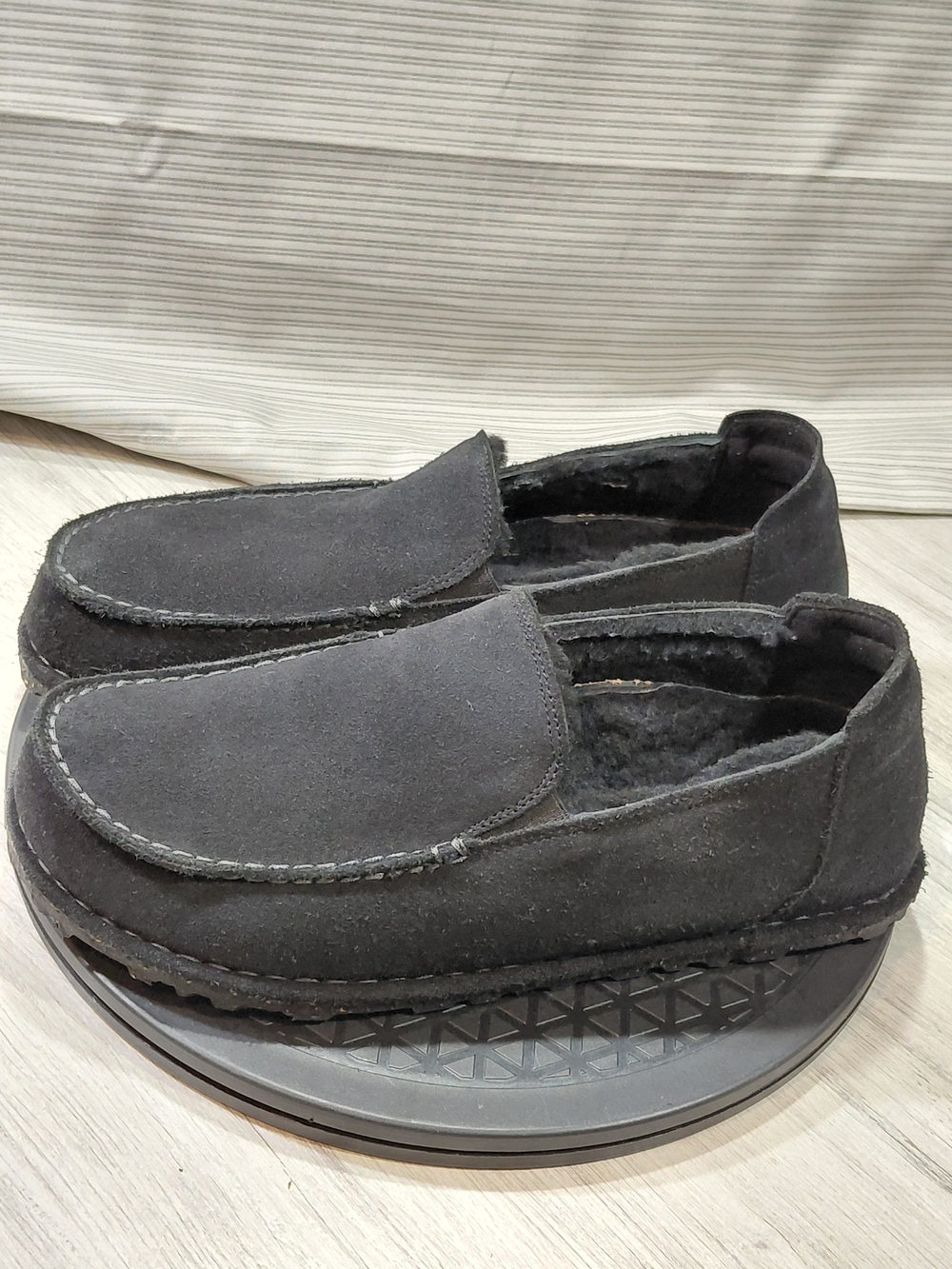 Birkenstock Utti Black Suede Leather Slip-On Moccasin Loafers Black SIZE M9 W11